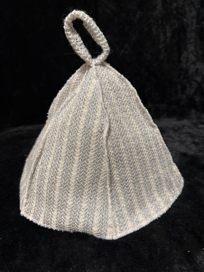 100% cotton hand made sauna hat