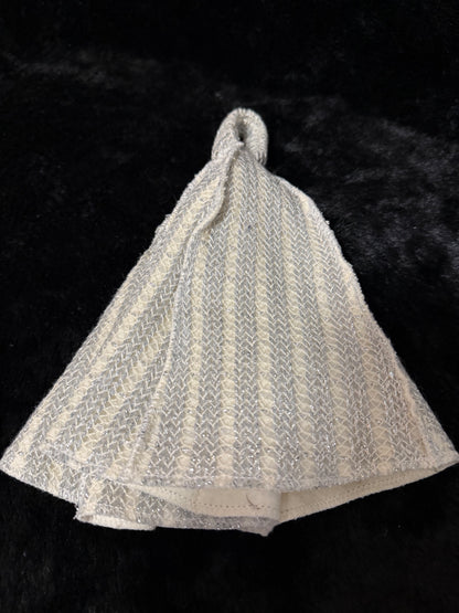 100% cotton hand made sauna hat