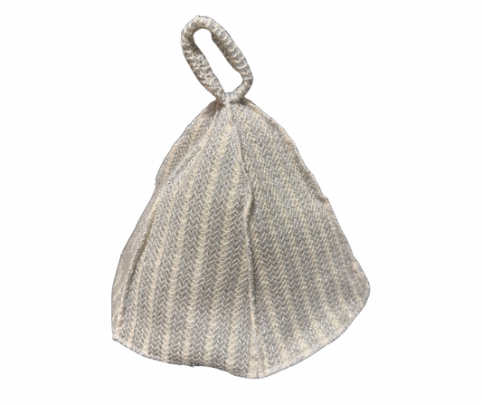 100% cotton hand made sauna hat